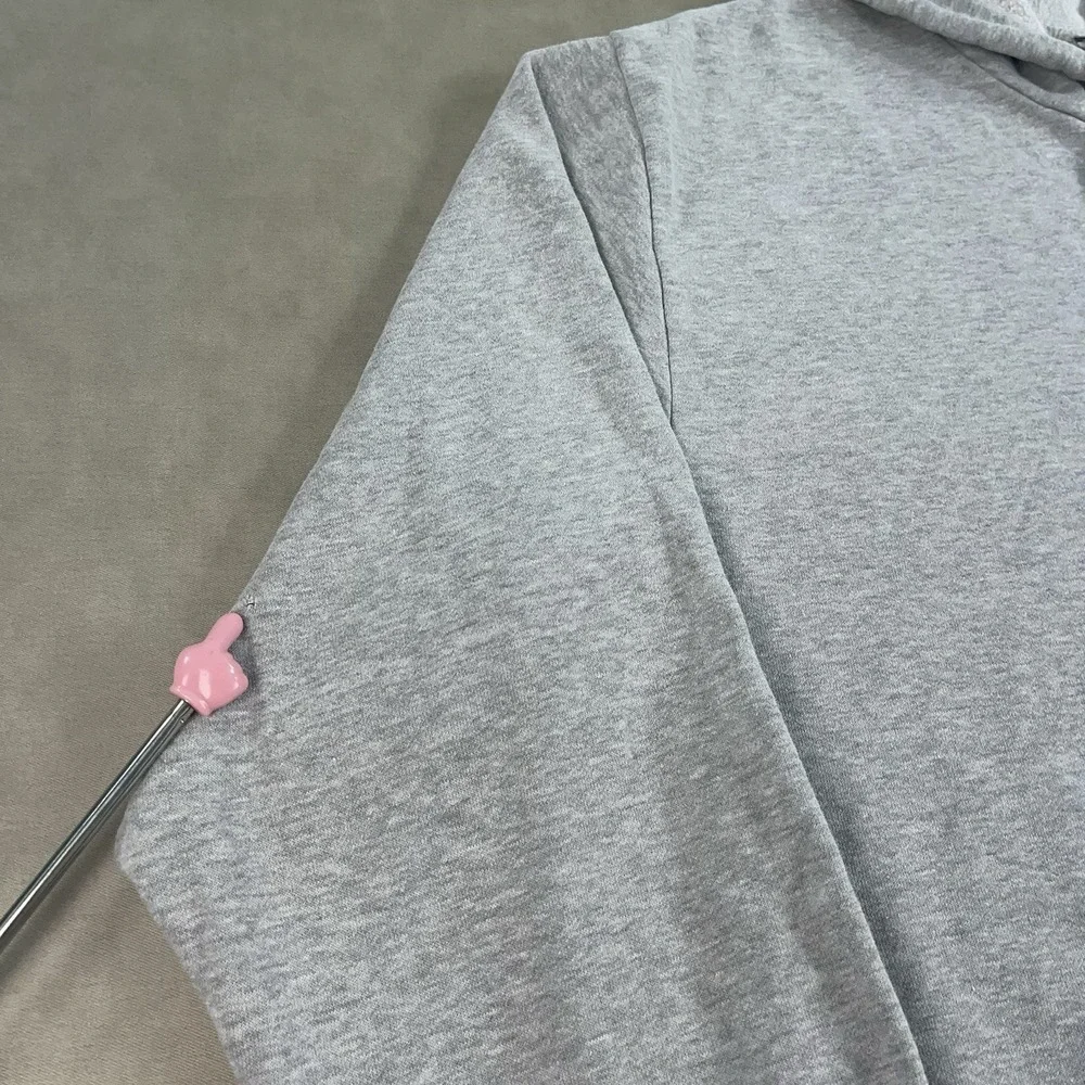 Vintage Y2K Nike Mens XL Gray Center Swoosh Hoodie Pullover Sweatshirt *Read